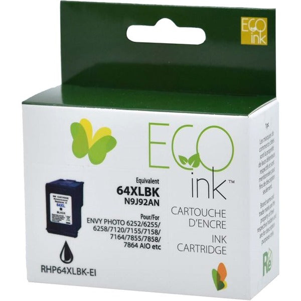 Ecotone Remanufactured Inkjet Ink Cartridge N9J91AN - Black - 1 Each - 600 Pages