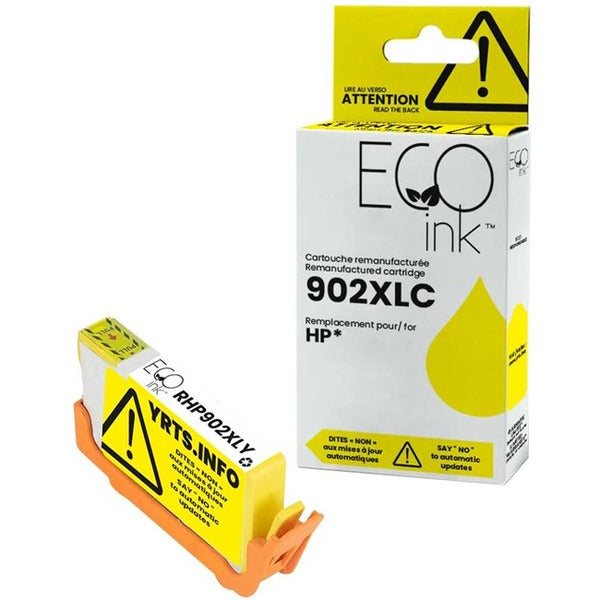 Eco Ink Ink Cartridge - Remanufactured for Hewlett Packard T6M10AN / 902XL - Yellow - 825 Pages - 1 Pack