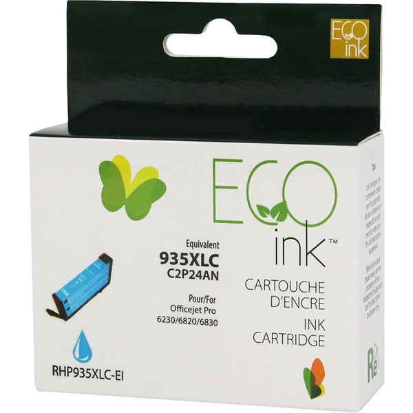 Eco Ink Ink Cartridge - Remanufactured for Hewlett Packard C2P24AN / 935XL - Cyan - 825 Pages - 1 Pack