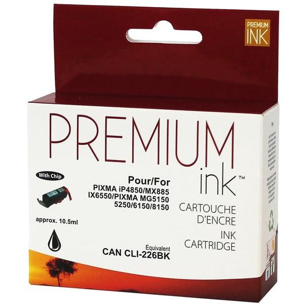 Premium Ink Inkjet Ink Cartridge CLI226BK - Black - 1 Each - 510 Pages