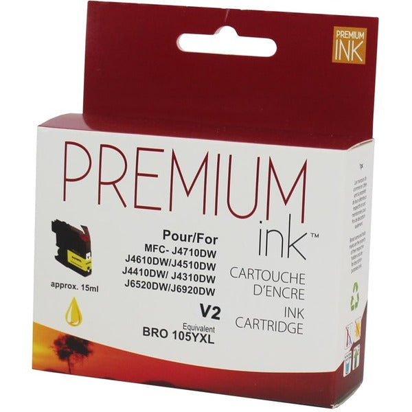 Premium Ink Inkjet Ink Cartridge LC105Y - Yellow - 1 Each - 1200 Pages