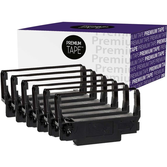 Premium Tape Ribbon - Alternative for Epson ERC-38 / 30 / 34 - Black - 6 / Pack - 1 Pack