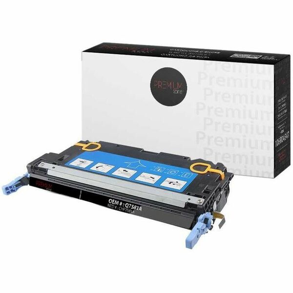 Premium Tone Toner Cartridge Q7581A - Cyan - 1 Pack - 6000 Pages