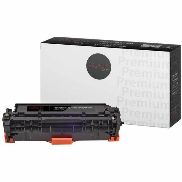 Premium Tone Toner Cartridge - Alternative for Canon 118 / 2662B001 / Hewlett Packard CC530A / CE410A / CF380A - Black - 3500 Pages - 1 Pack