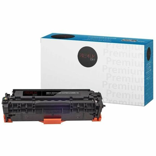 Premium Tone Toner Cartridge - Alternative for Canon 118 / 2661B001 / Hewlett Packard CC531A / CE411A / CF381A - Cyan - 2800 Pages - 1 Pack