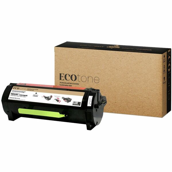 EcoTone Toner Cartridge - Remanufactured for Lexmark 51B1X00 - Black - 20000 Pages