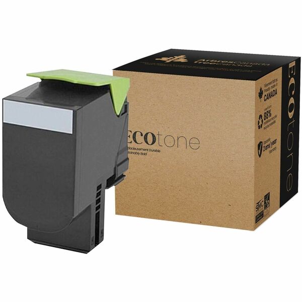 EcoTone Toner Cartridge - Remanufactured for Lexmark 70C1HK0 / 701HK - Black - 4000 Pages - 1 Pack