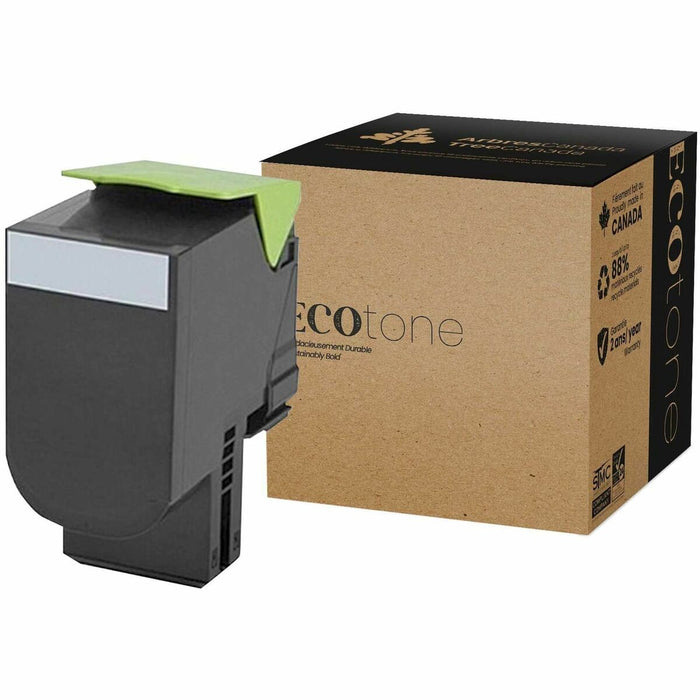 EcoTone Toner Cartridge - Remanufactured for Lexmark 70C1HK0 / 701HK - Black - 4000 Pages - 1 Pack