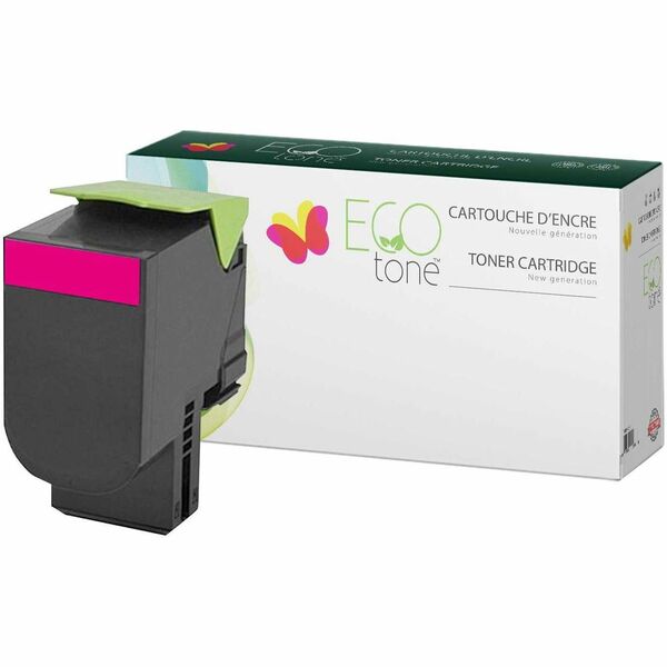 EcoTone Toner Cartridge - Remanufactured for Lexmark 70C1HM0, 701HM - Magenta - 3000 Pages