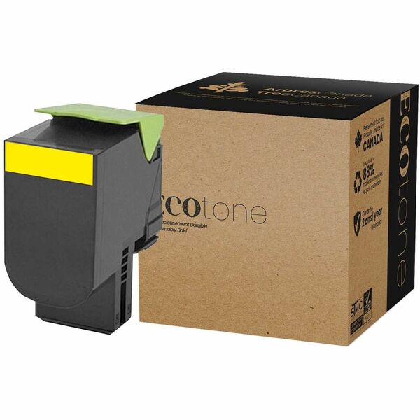 EcoTone Toner Cartridge - Remanufactured for Lexmark 70C1HY0 / 701HY - Yellow - 3000 Pages - 1 Pack