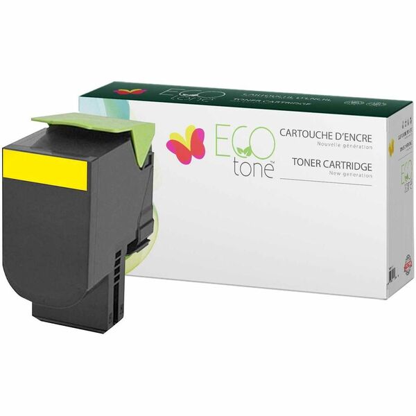 EcoTone Toner Cartridge - Remanufactured for Lexmark 70C1HY0, 701HY - Yellow - 3000 Pages