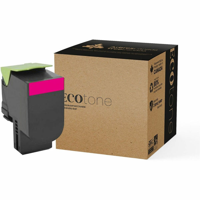 EcoTone Toner Cartridge - Remanufactured for Lexmark 801HM / 80C1HM0 - Magenta - 3000 Pages - 1 Pack