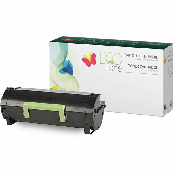 EcoTone Toner Cartridge - Remanufactured for Lexmark 50F1X00, 501X - Black - 10000 Pages