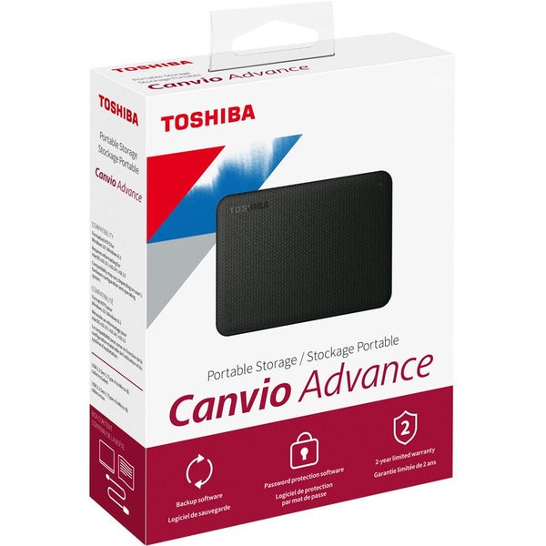 Toshiba Canvio Advance HDTCA40XW3CA 4 TB Portable Hard Drive - External - White - USB 3.0