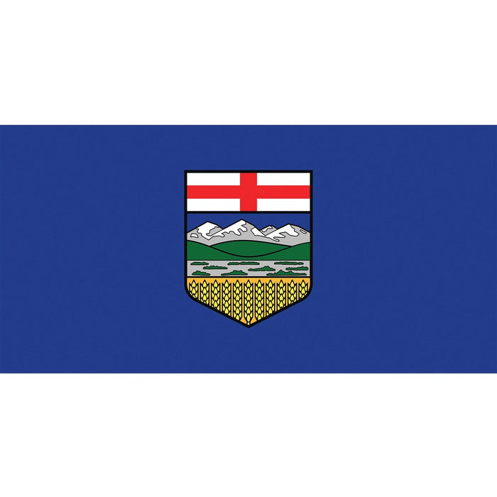 L'&eacute;tendard Provincial Flag Alberta - Canada - Alberta - 72" (1828.80 mm) Length x 36" (914.40 mm) Width - Rope & Toggle Finish - Nylon