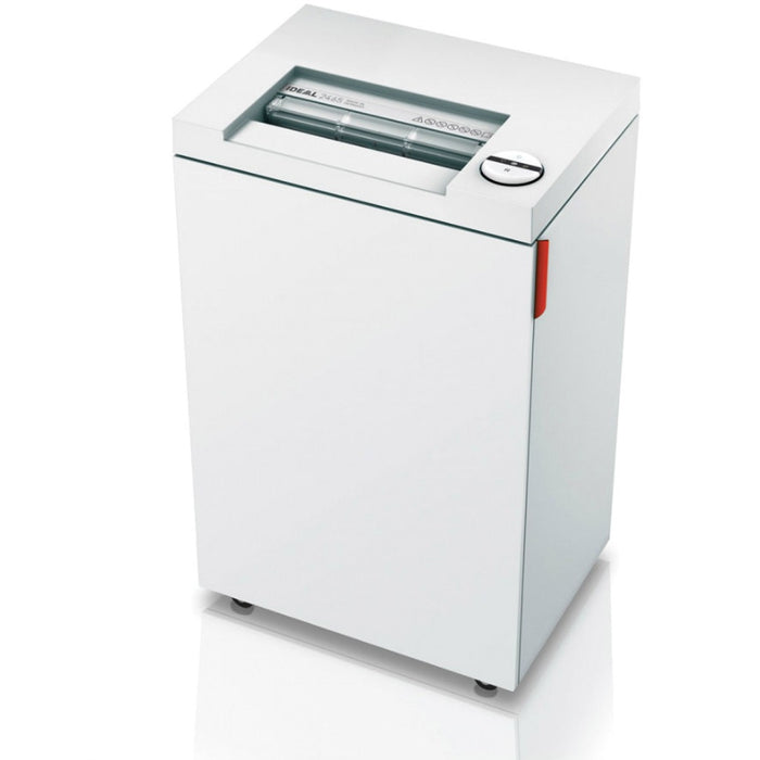 MBM Destroyit 2465CC Office Shredder - Cross Cut - 11 Per Pass - for shredding Paper Clip, Staples - 0.1" (2.38 mm) x 0.6" (15.88 mm) Shred Size - 5.40 in/s (137.16 mm/s) - 9.5" (241.30 mm) Throat - 49.21 L Wastebin Capacity