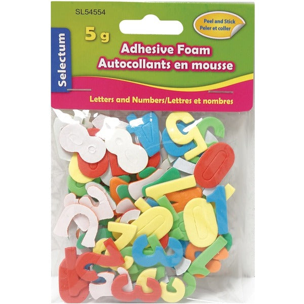 Selectum Letter & Number - Learning Theme/Subject - Self-adhesive - Assorted - Foam - 1 Each