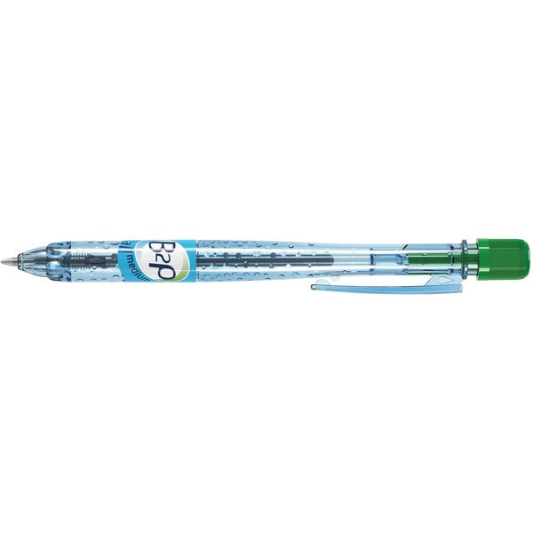 BeGreen Ballpoint Pen - Medium Pen Point - Refillable - Retractable - Green Ink - Oil Based - 1 Each
