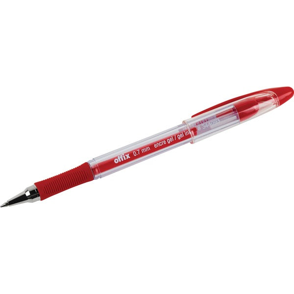 Offix Rolling Ballpoint Pen - Red Ink - Gel-based - 1 Each