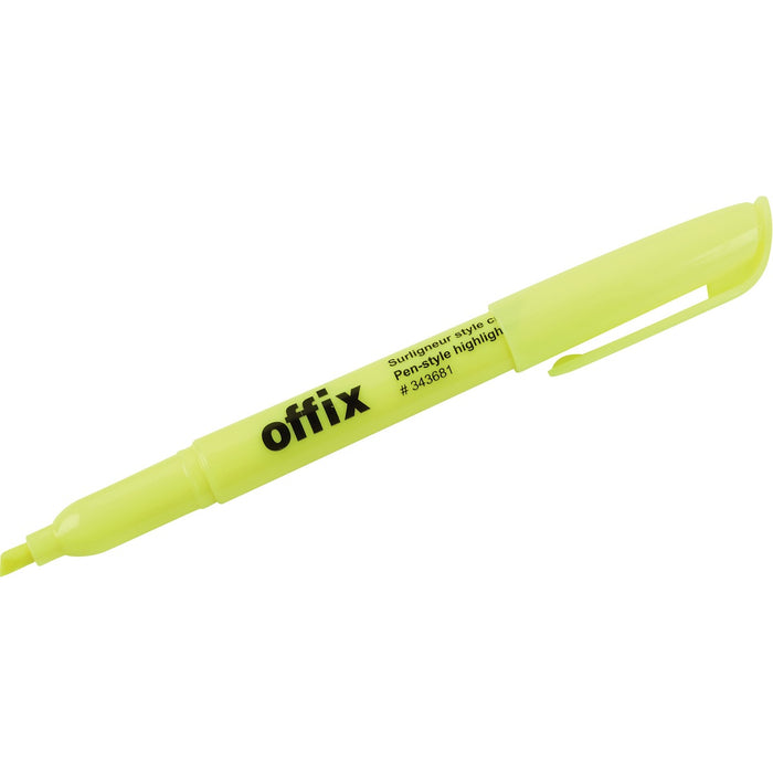 Offix Highlighter - Yellow Ink - 1 Each