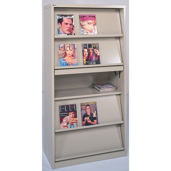 Perfix Metal Magazine Display - Gray - Metal - 1 Each