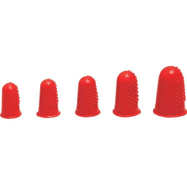 Westcott Ventilated Finger Tips, Extra Large or Thumb - #3 - Extra Large Size - Rubber - Red - 12 / Pack