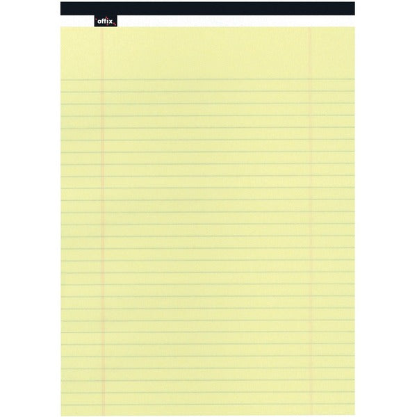 Offix Notepad - 50 Sheets - Legal - 8 1/2" (215.90 mm) x 14" (355.60 mm) Sheet Size - Yellow Paper - 1 Each