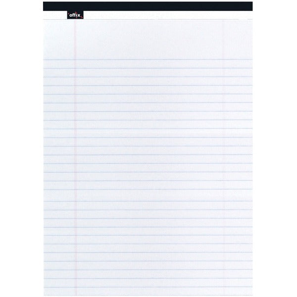 Offix Notepad - 50 Sheets - Legal - 8 1/2" (21.59 cm) x 14" (35.56 cm) Sheet Size - White Paper - 1 Each