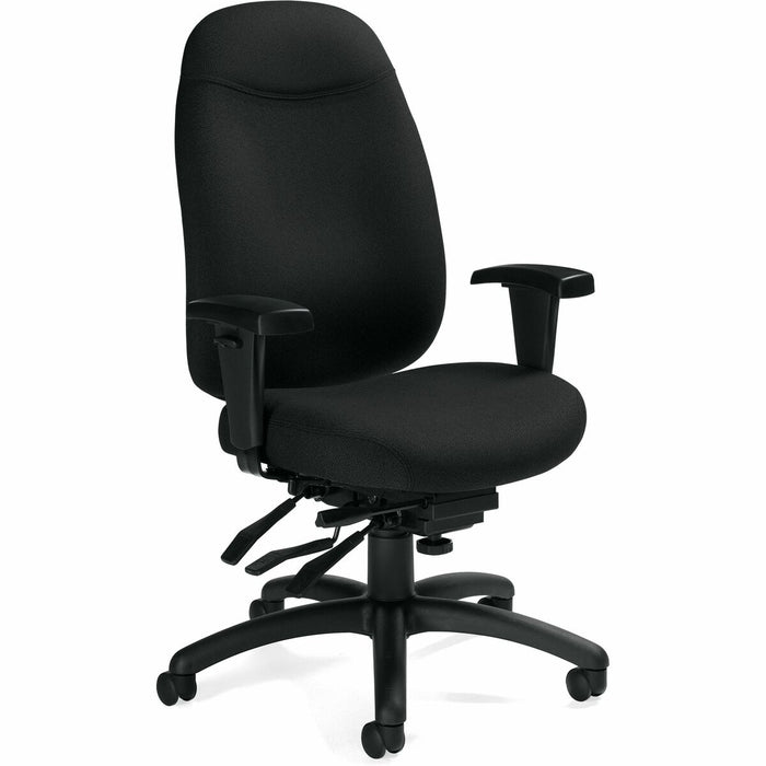 Granada Deluxe High Back Multi-Tilter, Terrace Echo - Global Granada Deluxe High Back Multi-Tilter Office Chair - Terrace Echo Fabric (Black)