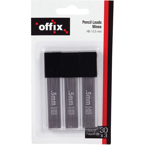 Offix Pencil Refill - 0.5 mm (0.02") - HB - 3 / Pack