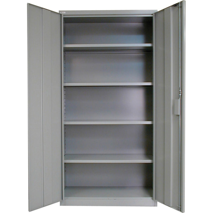 Perfix Supply Cabinet - 36" (91.44 cm) Width x 18" (45.72 cm) Depth x 72" (182.88 cm) Height - Adjustable Shelf - Gray