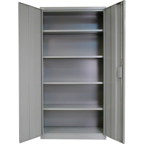 Perfix Supply Cabinet - 36" (91.44 cm) Width x 18" (45.72 cm) Depth x 72" (182.88 cm) Height - Adjustable Shelf - Gray