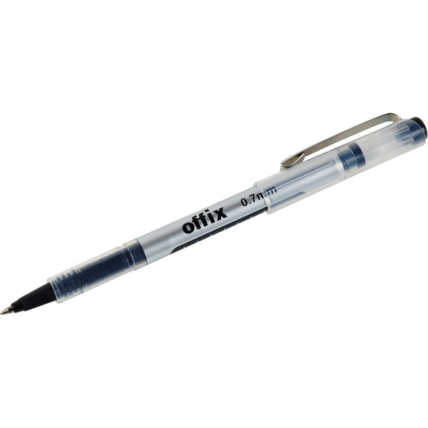 Offix Rolling Ballpoint Pen - Black Ink - Liquid - 1 Each