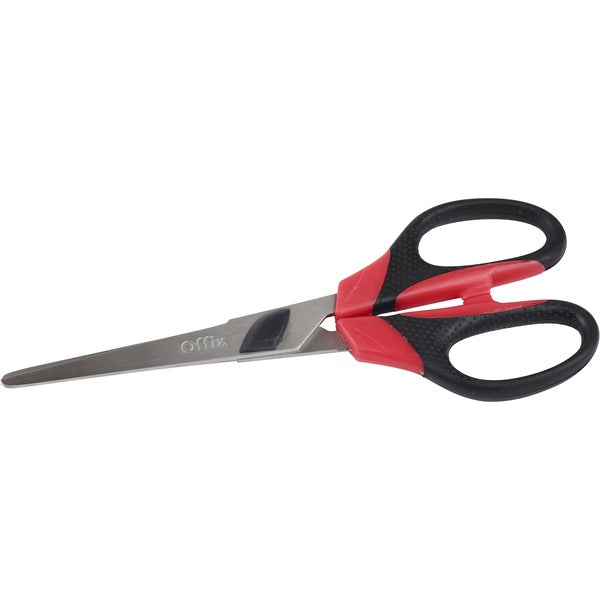 Offix Scissors - 7" (177.80 mm) Blade Length - Stainless Steel - Straight Tip - 1 Each