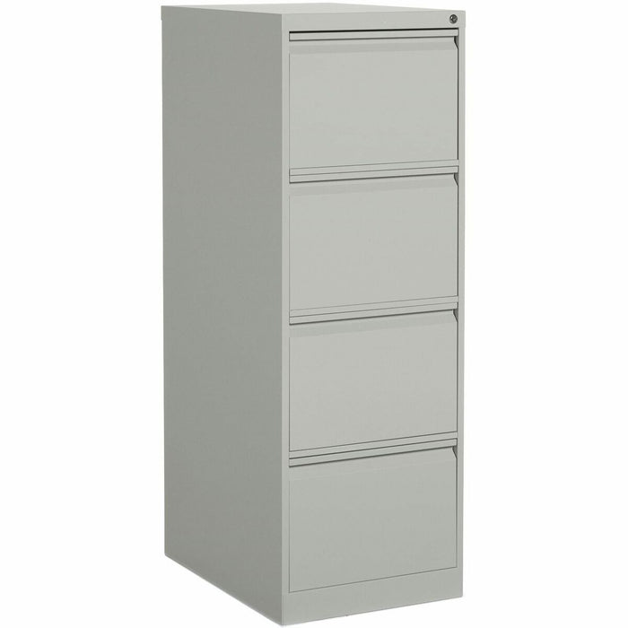 Offices To Go 4 Drawer Legal Width Vertical File - 18.15" (46.10 cm) Width x 25" (63.50 cm) Depth x 52" (132.08 cm) Height - 4 x Drawer(s) for File - Legal - Vertical - Ball-bearing Suspension, Lockable, Pull-out Drawer - Gray
