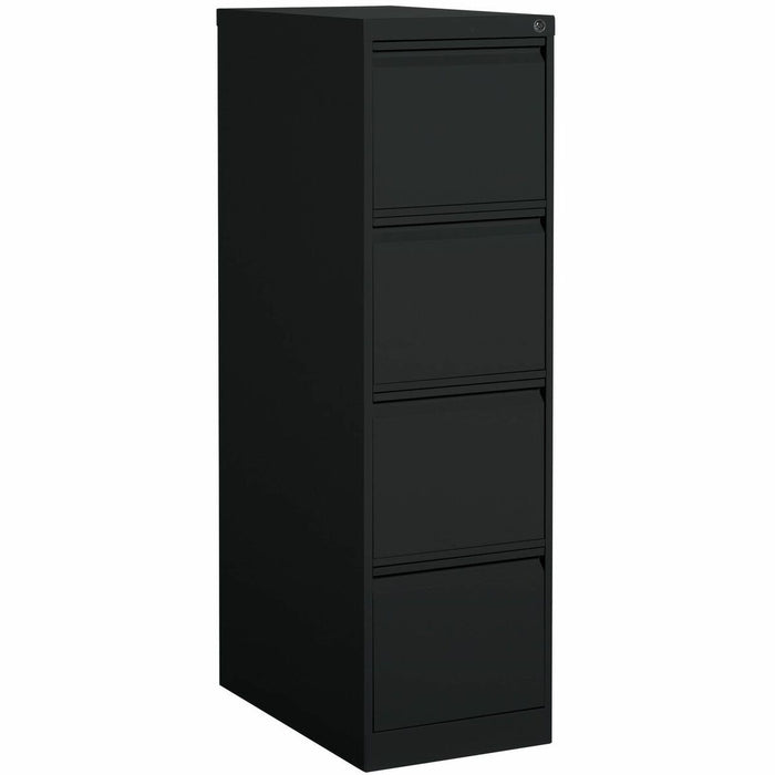 Offices To Go 4 Drawer Letter Width Vertical File - 15.15" (38.48 cm) Width x 25" (63.50 cm) Depth x 52" (132.08 cm) Height - 4 x Drawer(s) for File - Letter - Vertical - Ball-bearing Suspension, Lockable, Pull-out Drawer - Black