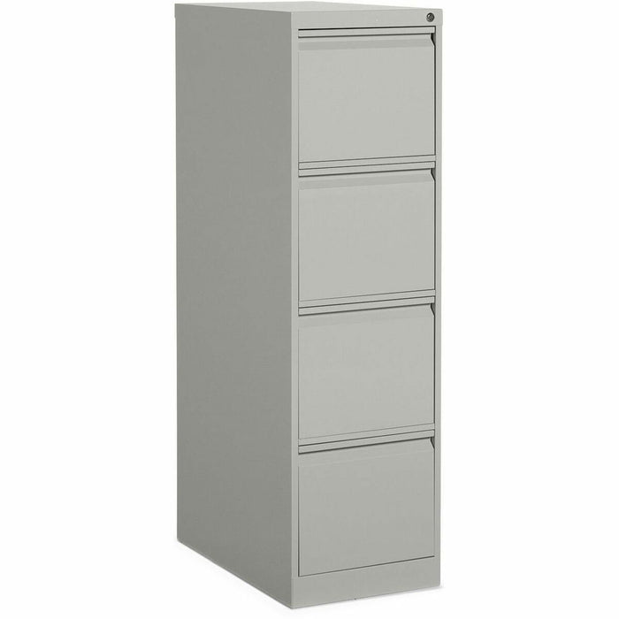 Offices To Go 4 Drawer Letter Width Vertical File - 15.15" (38.48 cm) Width x 25" (63.50 cm) Depth x 52" (132.08 cm) Height - 4 x Drawer(s) for File - Letter - Vertical - Ball-bearing Suspension, Lockable, Pull-out Drawer - Gray