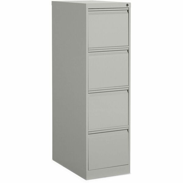 Offices To Go 4 Drawer Letter Width Vertical File - 15.2" (384.81 mm) Width x 25" (635 mm) Depth x 52" (1320.80 mm) Height - 4 x Drawer(s) for File - Letter - Vertical - Ball-bearing Suspension, Lockable, Pull-out Drawer - Gray