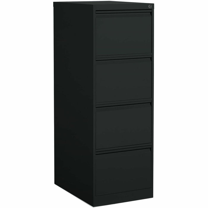 Offices To Go 4 Drawer Legal Width Vertical File - 18.15" (46.10 cm) Width x 25" (63.50 cm) Depth x 52" (132.08 cm) Height - 4 x Drawer(s) for File - Legal - Vertical - Ball-bearing Suspension, Lockable, Pull-out Drawer - Black