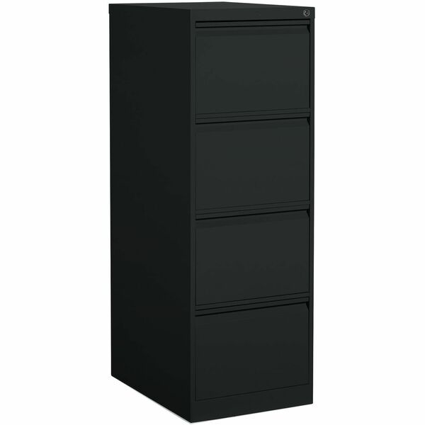 Offices To Go 4 Drawer Legal Width Vertical File - 18.2" (461.01 mm) Width x 25" (635 mm) Depth x 52" (1320.80 mm) Height - 4 x Drawer(s) for File - Legal - Vertical - Ball-bearing Suspension, Lockable, Pull-out Drawer - Black