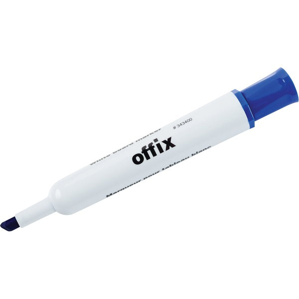 Offix Dry Erase Whiteboard Marker - Chisel Marker Point - Blue Ink - 1 Each