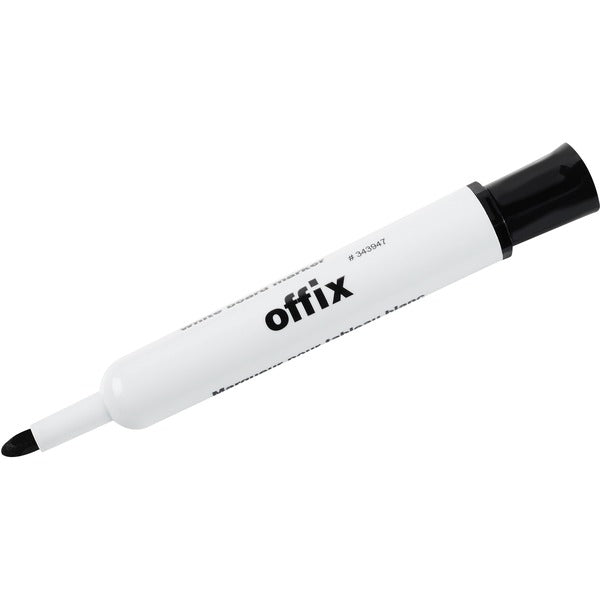 Offix Dry Erase Whiteboard Marker - Bullet Marker Point - Black Ink - Alcohol Based - 1 Each