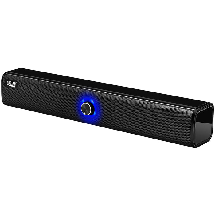 Adesso Xtream S6 2.0 Portable Bluetooth Sound Bar Speaker - 20 W RMS - Black - 160 Hz to 18 kHz - Battery Rechargeable - USB - 1 Each