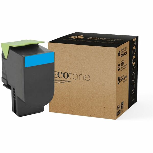 EcoTone Toner Cartridge - Remanufactured for Lexmark 71B10C0 - Cyan - 2300 Pages - 1 Pack