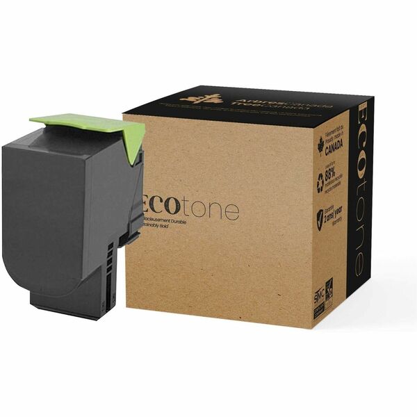 EcoTone Toner Cartridge - Remanufactured for Lexmark 71B1HK0 - Black - 6000 Pages - 1 Pack