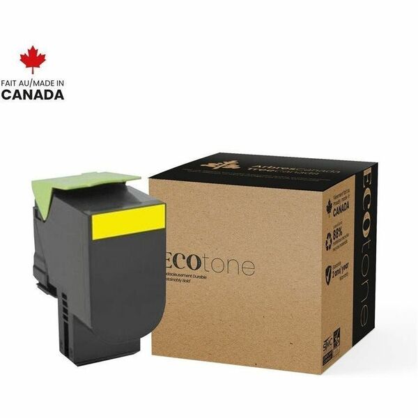 EcoTone Toner Cartridge - Remanufactured for Lexmark 71B1HY0 - Yellow - 3500 Pages - 1 Pack