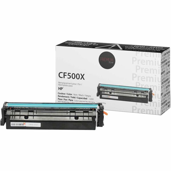 Premium Tone Toner Cartridge - Alternative for HP CF500X - Black - 1 Each - 3200 Pages