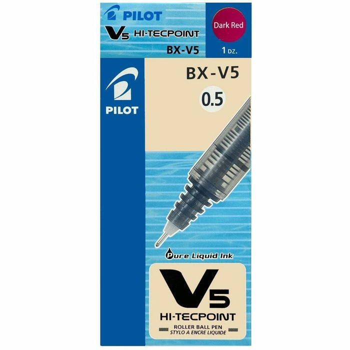 Pilot Hi-Tecpoint Rollerball Pen - Dark Red Ink - 1 / Each