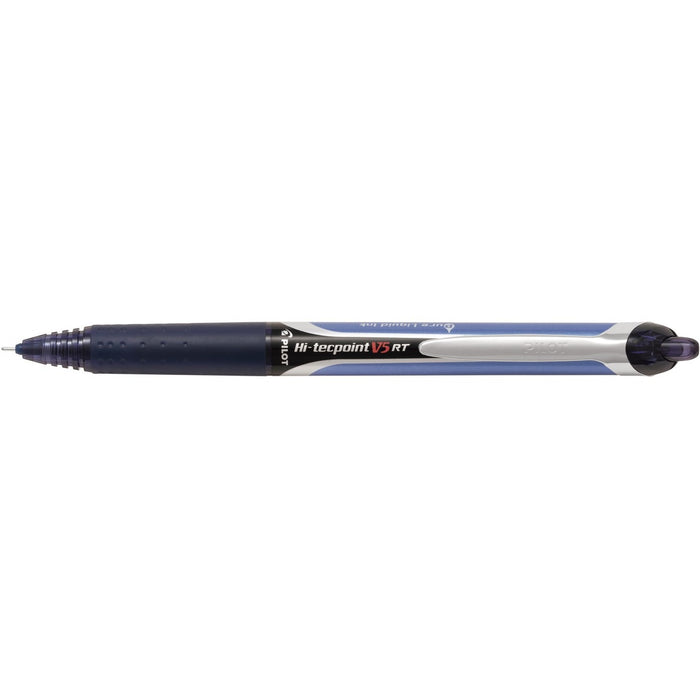 Pilot Hi-Tecpoint Rollerball Pen - Refillable - Retractable - Black/Blue Ink - Liquid - 1 / Each