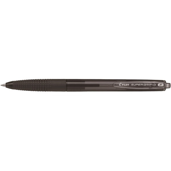 Pilot Super Grip G Ballpoint Pen - Fine Pen Point - Refillable - Retractable - Black Ink - Oil Based - 12 / Box